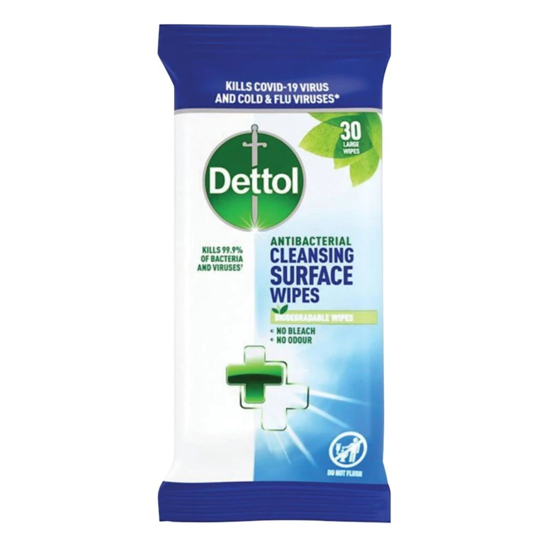 Dettol Antibacterial Cleansing Surface Wipes - 30pcs