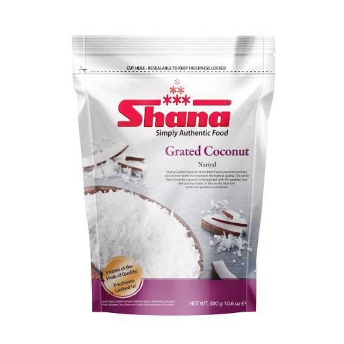 SHANA FROZEN GRATED COCONUT 300G